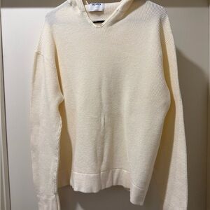 Old Navy Men's Off-White Hoodie Sweater